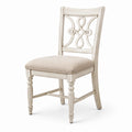Sedia in legno con seduta in tessuto beige