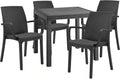 Sicignano Casalinghi Ingrosso Casalinghi Arredo Giardino Hotellerie Set da pranzo, Sicignano, Resistente agli UV, Made in Italy (Antracite)