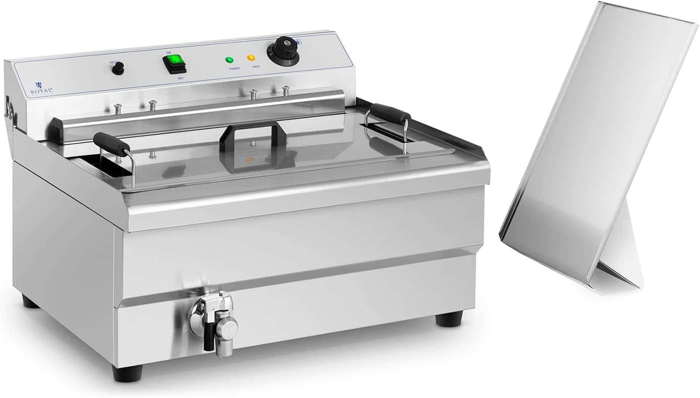 Royal Catering RCBG-30STHB Friggitrice ad aria, 9.000 W, Friggitrice per Pasticceria Friggitrice Elettrica (Zona Fredda, Acciaio inox)