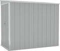 Casetta da giardino, vidaXL, Capanno Giardino a Parete Grigio 118x194x178 cm Acciaio Zincato