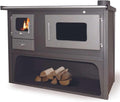 Caminetti e accessori, Megashopitalia, Stufa a Legna Cucina a Legna con Forno in Acciaio Venezia Maxi 10,3-15 kW Piano Cottura