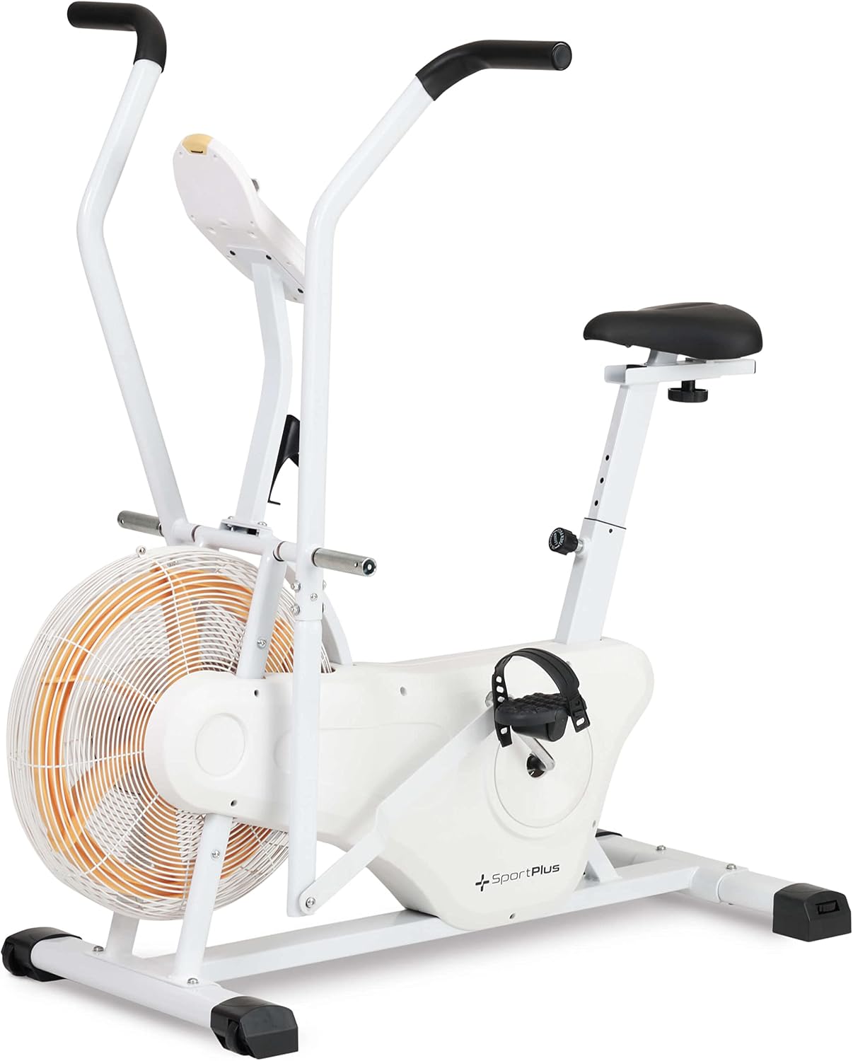 Cyclette, per HIIT, SP-FB-2100, portata fino a 135 kg, professionale Air Bike con resistenza all'aria e compatibilità con l'app, SportPlus SP-FB-2100-