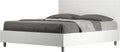 Strutture letto, BS COM, Letto matrimoniale senza rete 160x190 testata dritta bianco frassino