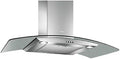 Cappe a muro, Turbo Air, TURBOAIR Cappa Cucina Aspirante 90 cm colore Inox Vetro - PANTHEON IX