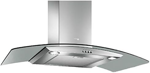 Cappe a muro, Turbo Air, TURBOAIR Cappa Cucina Aspirante 90 cm colore Inox Vetro - PANTHEON IX