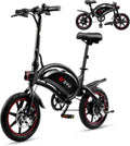 DYU 10- Bici elettriche, 14 pollici Portatile E-bike, Bicicletta Elettrica Pieghevole, Smart Bici Elettrica con Pedalata Assistita, Unisex Adulto