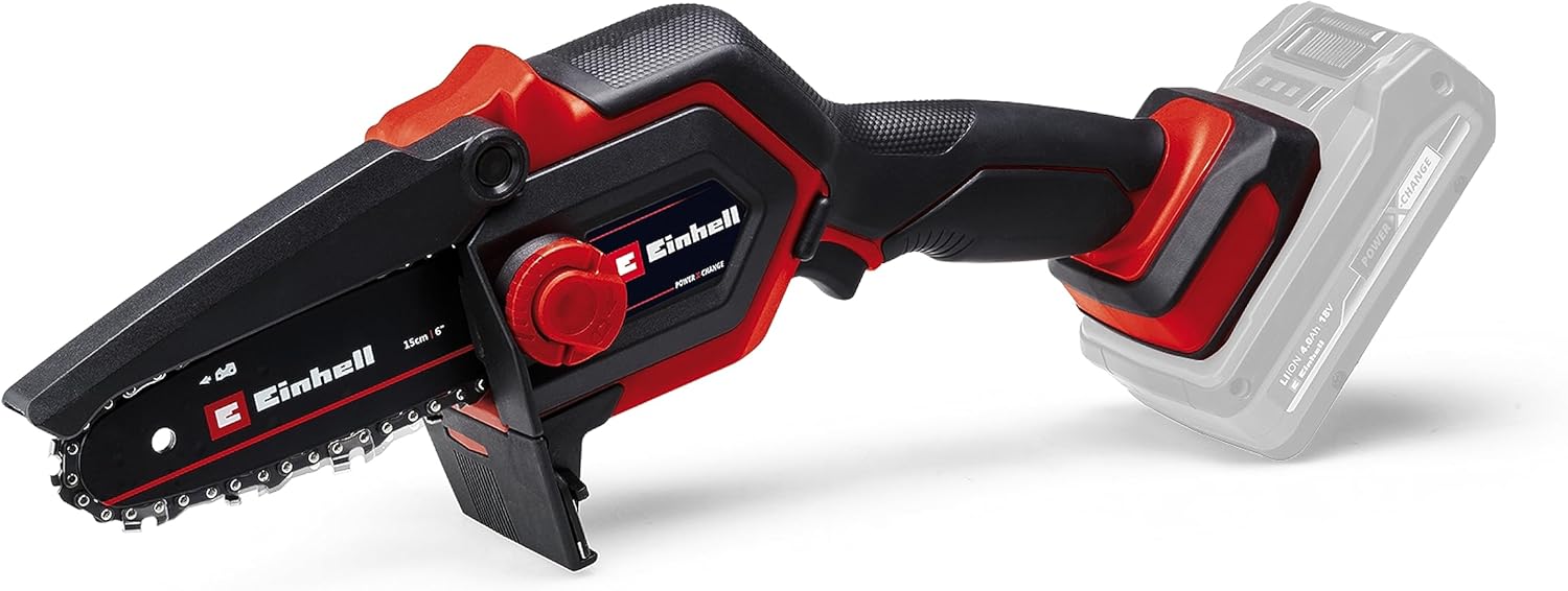 Motosega, a batterie GE-PS 18, lunghezza di taglio 12,5 cm, brushless, cambio lama e catena senza attrezzi, senza batteria), Einhell