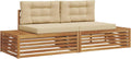 Generico Divano, 230,5 x 83 x 73 cm, con cuscini in poliestere per salotto da giardino modulare