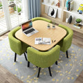 Set sala da pranzo, cucina, salotto e soggiorno, Moderno tavolo da pranzo rotondo con 4 sedie, 80 cm, sale conferenze, elegante e salvaspazio, Generic