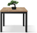 Tavoli da sala da pranzo, 90x90x76,5 cm - id_2141, Tavolo Cucina, Tavolo allungabile Giuliano, Rovere Rustico, Gambe Nere, Made in Italy, PAZZO DESIGN