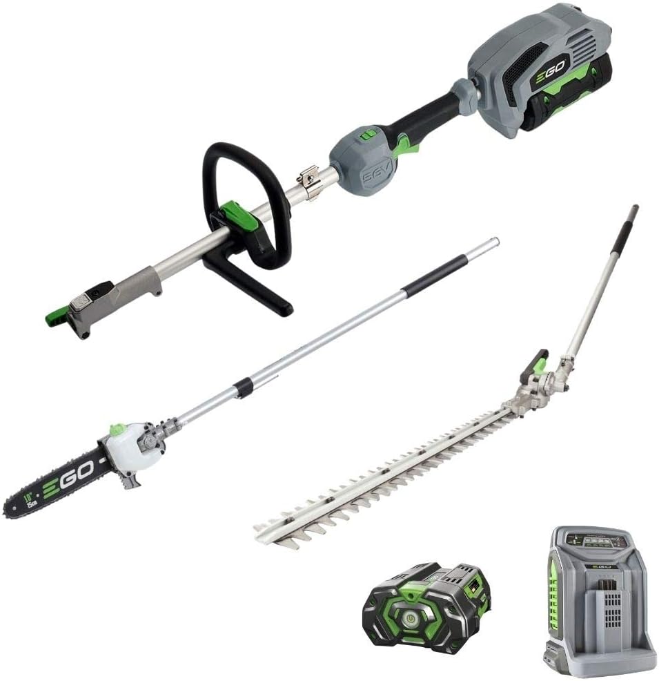 Ego MHCC1002E Tagliasiepi, Power+ Set di attrezzi multifunzione + kit (grigio, nero) – Set di attrezzi da giardino – funzionamento a batteria