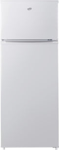 Generico DSDP210WE Frigorifero combinato, 210 litri, Daya, Frigorifero doppia porta, total inox, defrost, porte reversibili