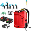 ONEVAN Pompe spruzzatrici, Funzione Agitatore, Agricoltura, Trattamento Piante, Pompa a Spalla Elettrica 20 L, 2x3,0 Ah, Irroratrice a Batteria