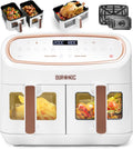 Duronic AF34 Friggitrice ad aria, WE extra grande, calda con finestra di controllo, Air Fryer 2400 W, 2 cestelli da 5 L e 1 Cestello da 10 L