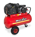 Compressori d'aria, 425316 - Compressore da 100 litri, 3 hp, con cilindri a V in ghisa, Mecafer