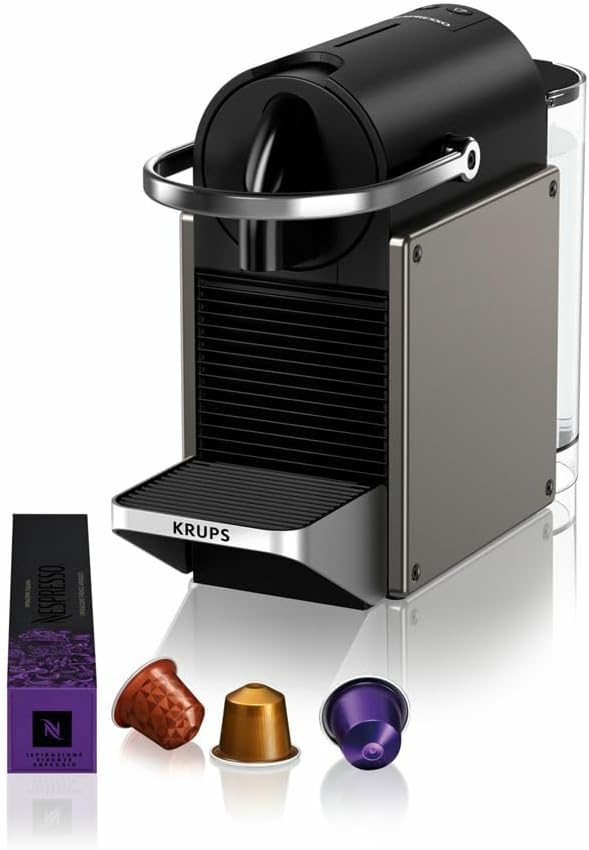 KRUPS YY5290FD Macchina da caffè, Nespresso Pixie Titanio