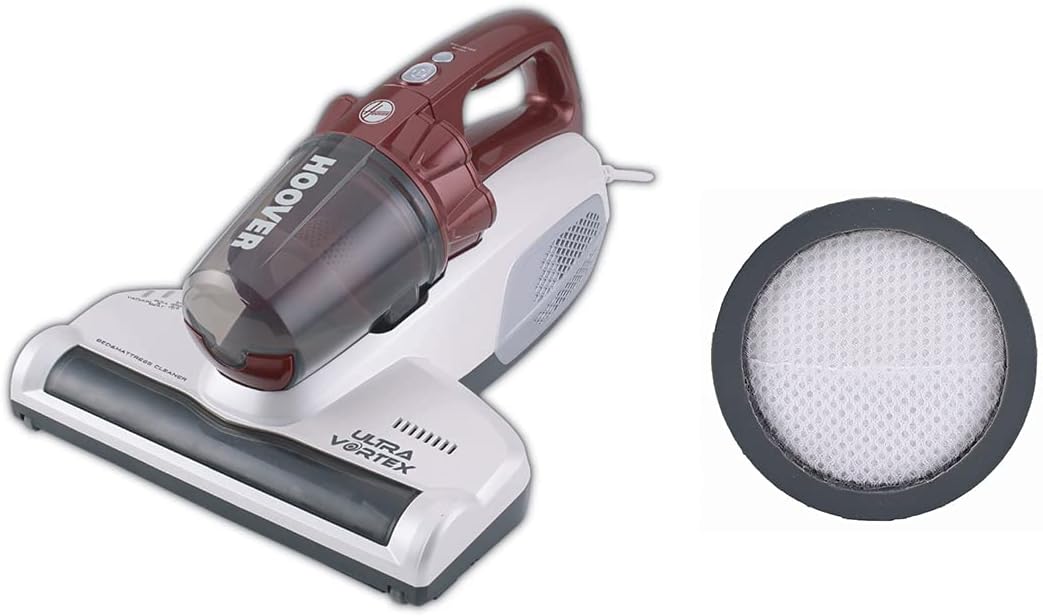 Aspirabriciole e aspirapolvere portatili, 3 Programmi, MBC Batti Materasso Ultra Vortex, Multicolore con Extra Filtro Pre Motore, Hoover 500UV