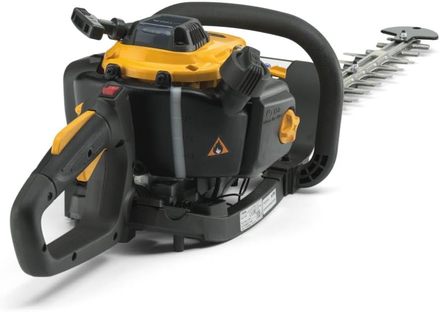 STIGA Tagliasiepi, a benzina, Giallo, a Scoppio HT 525, Motore Leggero da 22,5 cc, 650 W, Lame a Doppia Azione da 60 cm, Grigio