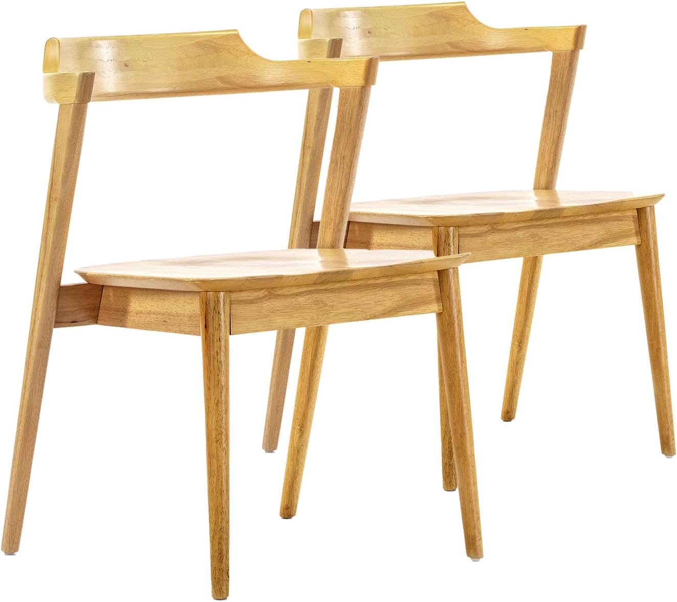 Sedie, Pack 2 Venus color Rovere, legno massiccio, 58 cm (Larghezza) 57,5 cm (Profondità) 76 cm (Altezza), VS Venta-stock