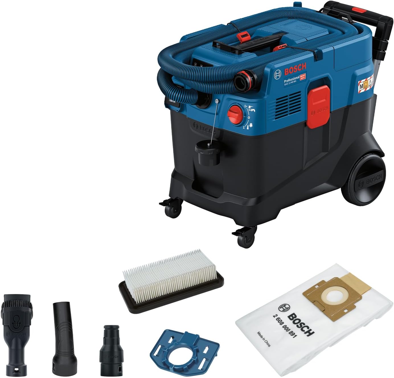 Aspirabriciole e aspirapolvere portatili, sistema pulizia filtro autom. (AFC), Aspiratore universale GAS 12-40 MA (1200 W, Bosch Professional