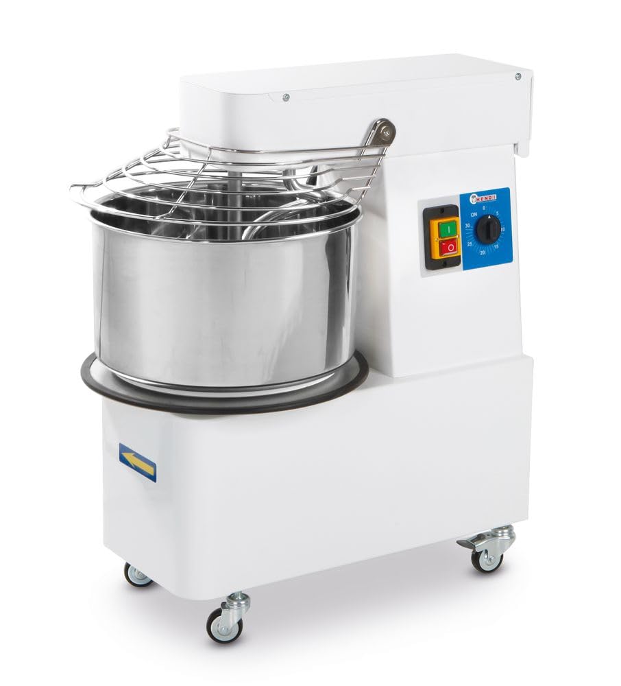 HENDI Mixer, 226209 Impastatrice a Spirale con Vasca Fissa, 20 L
