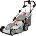 IKRA Tosaerba, elettrico IERM 2043 T, 2000 W, larghezza di taglio 43 cm, Altezza di taglio su 5 posizioni (30-75 mm), sacco 50 L, kit mulching