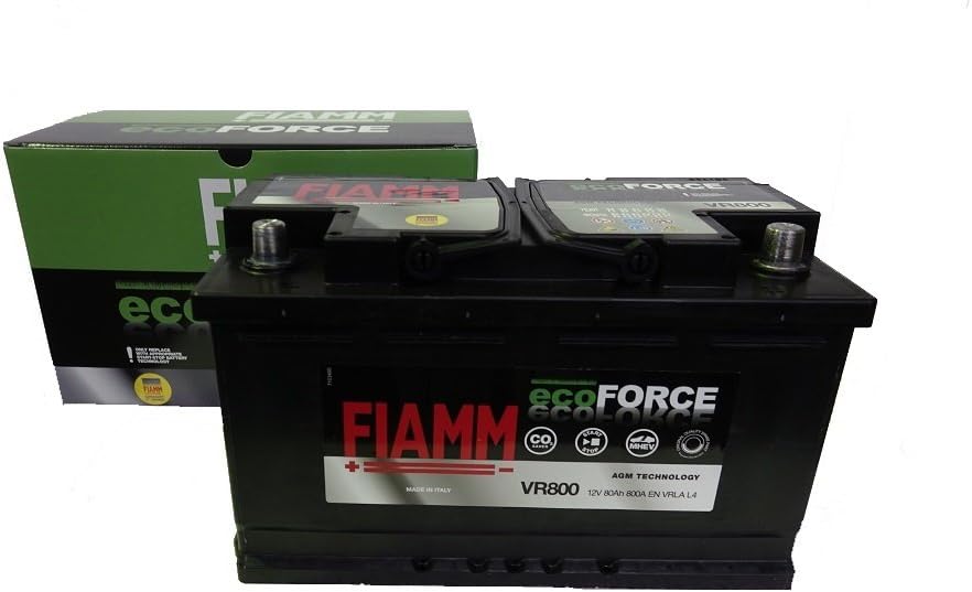 Batterie per auto, BATTERIA AUTO ecoFORCE AGM START&STOP 80 Ah 800A 12 V +DX 315x175x190, FIAMM VR800