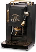 FABER COFFEE MACHINES Macchina da caffè, Modello Pro Deluxe, Rifiniture ottonato, Pressacialda in ottone regolabile