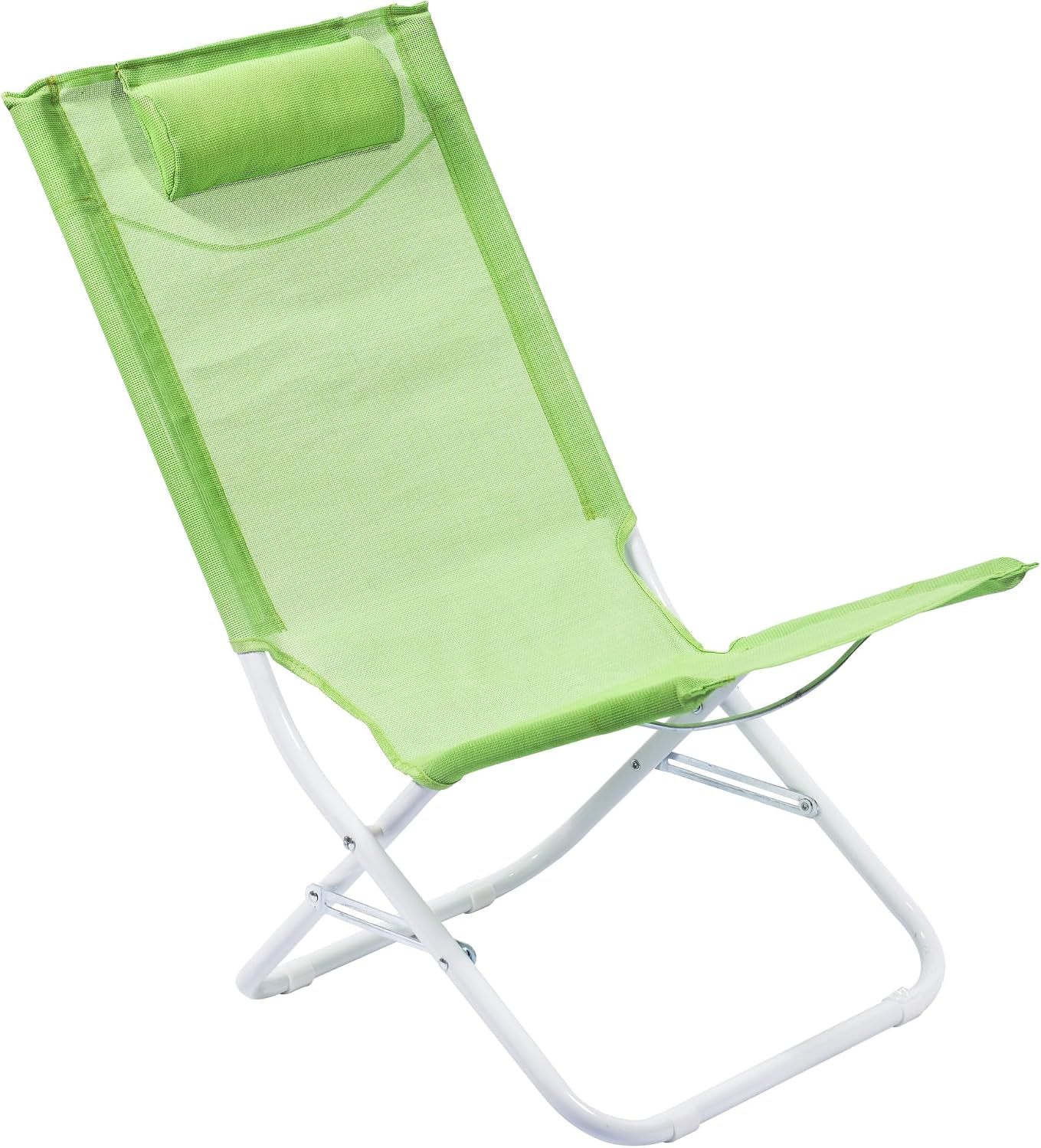 Lettino prendisole, giardino mare, Verde, 53x49x73, Spiaggina Tolosa, Sdraio sedia pieghevole, SUNNY STAR