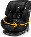 Seggiolini auto, bambini One360 Isofix rotante a 360° - 40-150 cm - Da 0 a 12 anni - Gruppo 1, rivolto all'indietro, in avanti, 3 - Nero, Osann R129