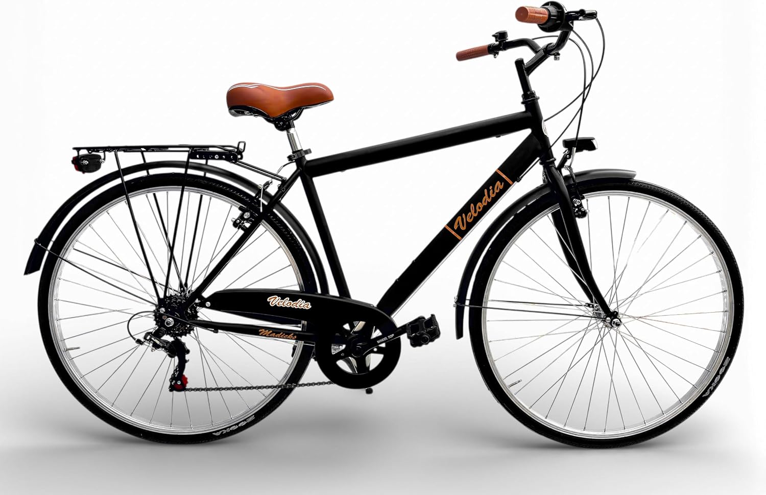 Bici da città, Nero/Marrone, MADICKS