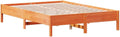 vidaXL Strutture letto, Letto Senza Materasso Marrone Cera 160x200 cm in Legno di Pino