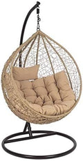Bizzotto 2MM Sedia sospesa, Poltrona Sospesa Amirantes Con Cuscini Naturale Cod.0661731