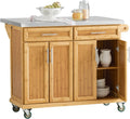 Credenza, Carrello Cucina con Ruote Isola Cucina con Piano di Lavoro Estensibile, SoBuy FKW69-N