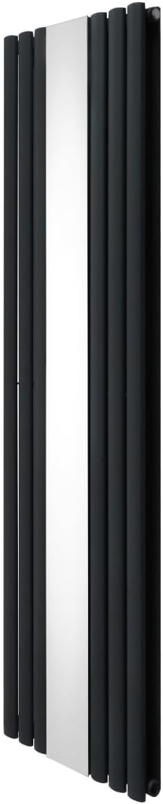 Radiatori, 1800 mm x 500 mm, Radiatore a pannello ovale con specchio, design moderno, doppia colonna, spazzola, Monster Shop