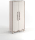 Keter Armadio, 8 Ripiani Pieghevoli, 80x44x182 H Cm, Portascope Gulliver, Sabbia, Beige, da Esterno, Ideale per Balcone e Giardino