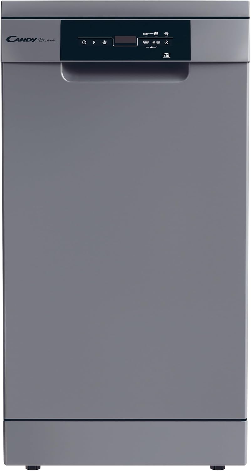 CANDY 2D1047S Lavastoviglie, Brava CDPH Slim a Libera Installazione, Ciclo Rapido, Classe, 10 Coperti, 5 Programmi