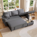 Bladez Divano, in cotone e lino, 3 posti), letto estraibile (grigio B