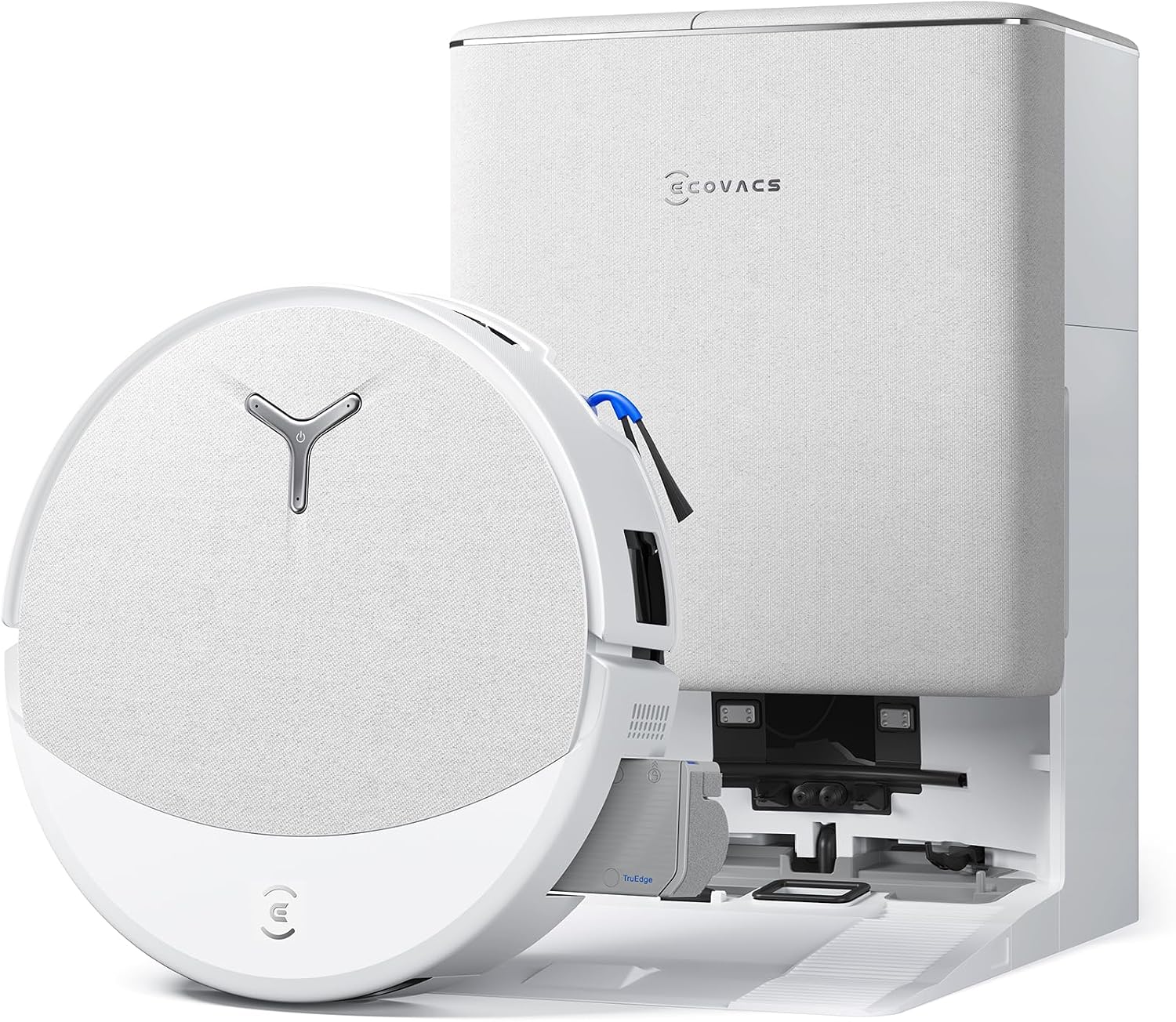 ECOVACS T90 Robot aspirapolvere, DEEBOT PRO OMNI lavapavimenti, ricarica PowerBoost, AGENTE YIKO AI, 30.000 Pa, OZMO ROLLER 3.0 con TruEdge 3.0