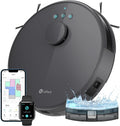 Lefant Robot aspirapolvere, Navigazione LDS, Zona Vietata, Alexa, M1 Lavapavimenti con Mappatura, 5500 Pa Potente Aspirazione, 200 min, Grigio