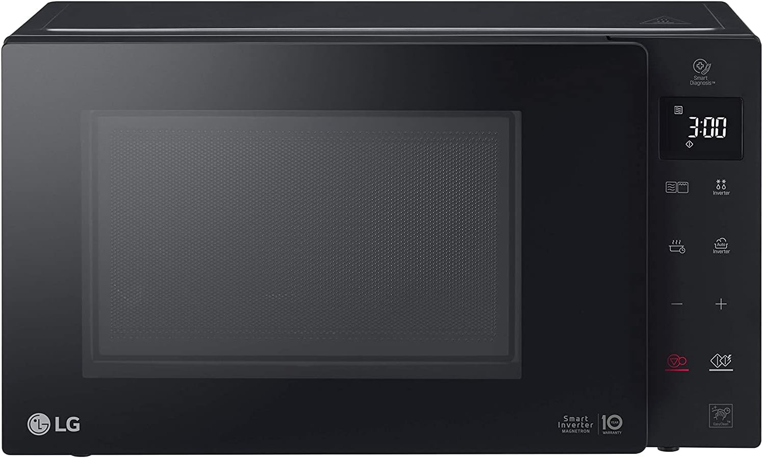 LG MH6336GIB Forno a microonde, 23 Litri, 1000 W, Forno Microonde Smart Inverter con Grill al Quarzo, Programmi Automatici
