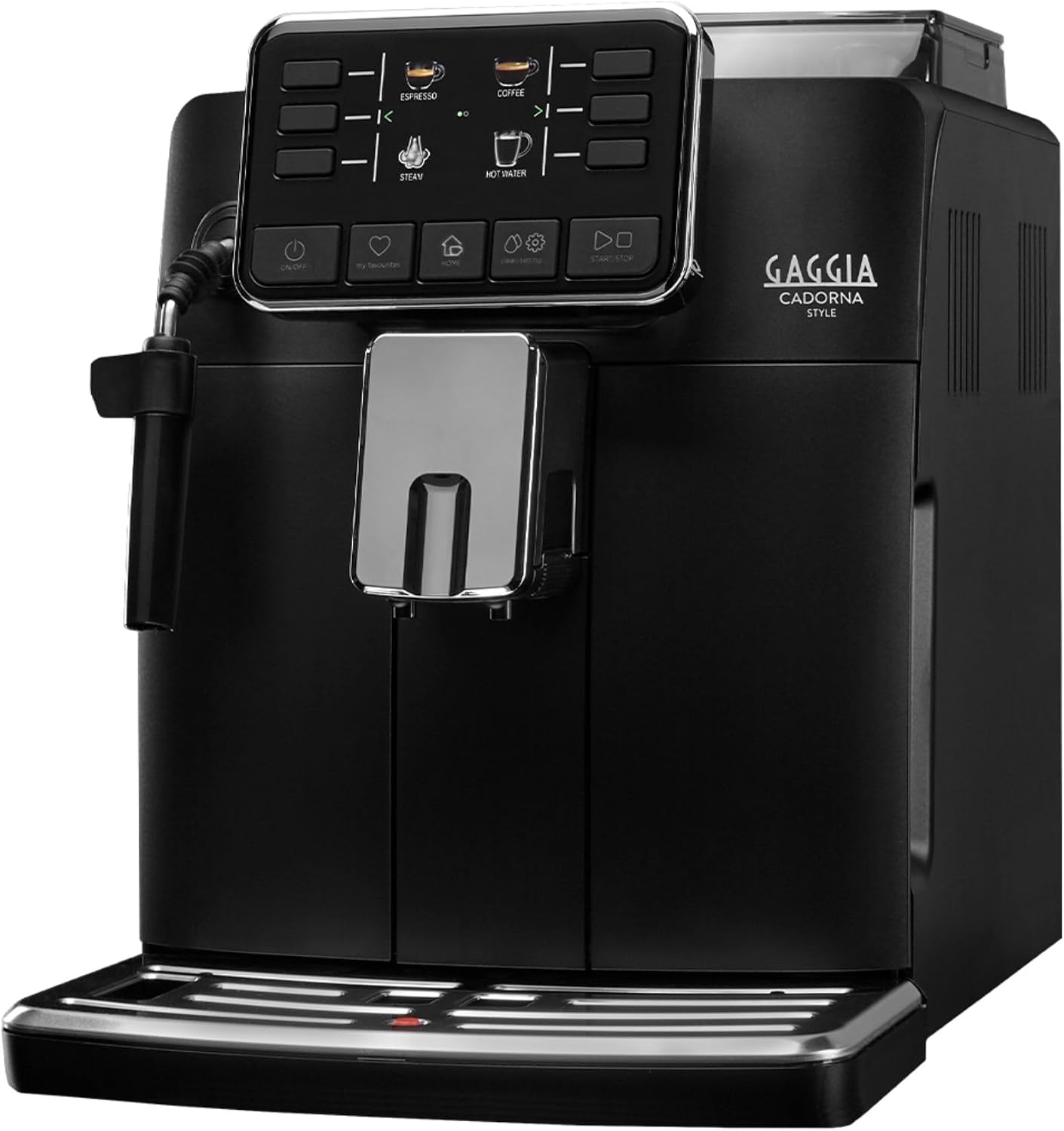 Gaggia RI9600 Macchina da caffè automatica, 2 tazze, 100% Made in Italy, Cadorna Style, Caffè in Grani o Macinato, per Espresso e Cappuccino, Nero