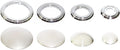 Franza SM09 Piano cottura, Smeg - Kit anelli spartifiamma completi di coperture in acciaio inox modello Renzo Piano per cucina 4 fuochi