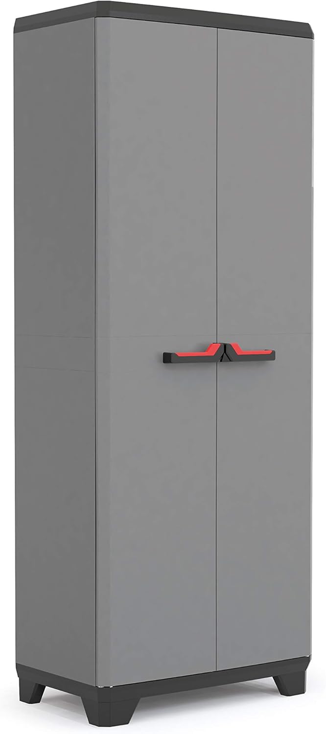 Keter Armadio, Alto Stilo, 3 Ripiani Regolabili, 68x39x173 H Cm, Grigio Scuro