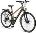 Mountain Bike, da 28 pollici, con cambio a 21 marce, freno a disco, bici da cross, bici da ragazzo, ragazza, donna e uomo, Licorne Bike