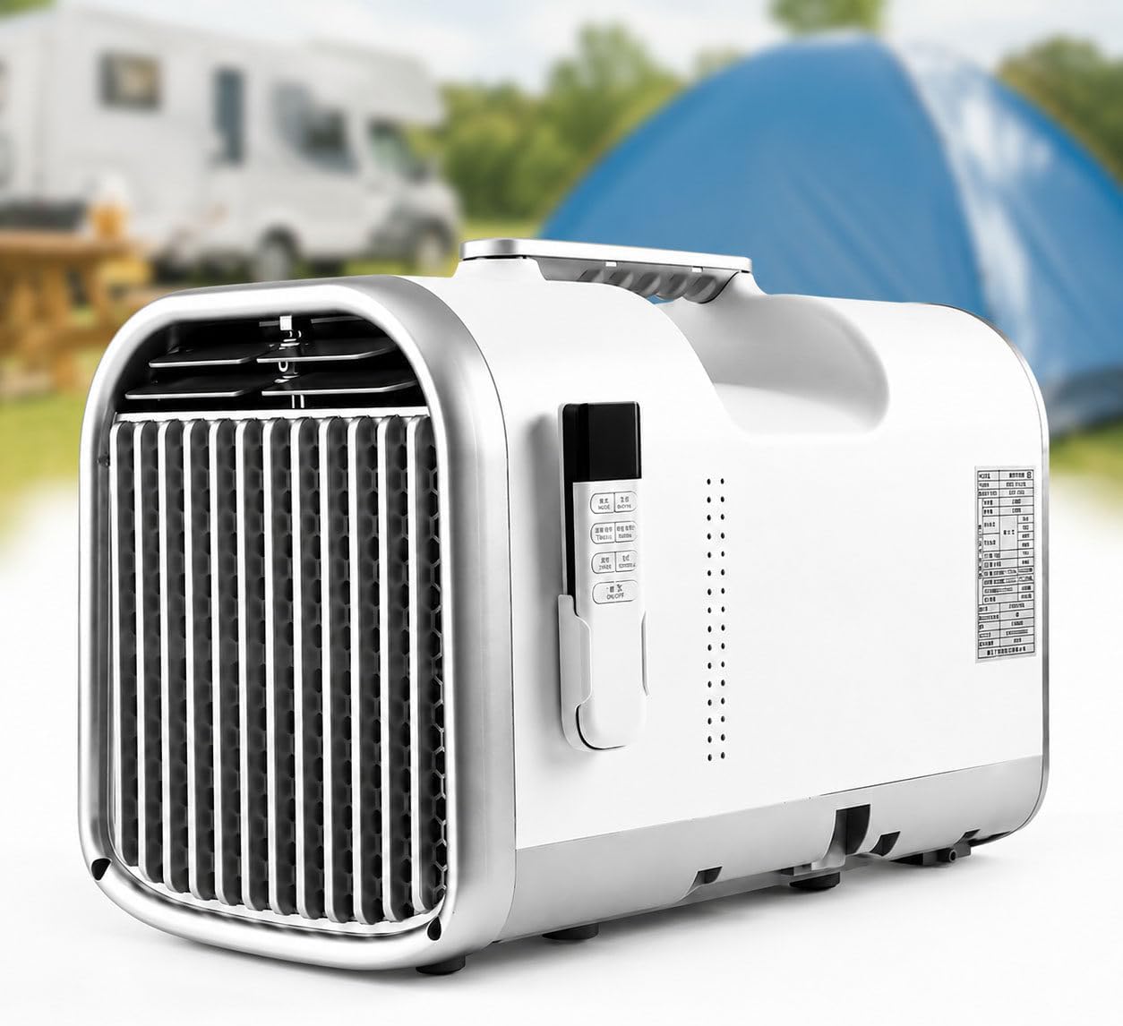 Condizionatore portatile, condizionatore Silenzioso con Timer per Tenda T1pro, 400 W Basso consumo, 3 velocità, Raffreddamento rapido, DIUNAOZI 1-12H
