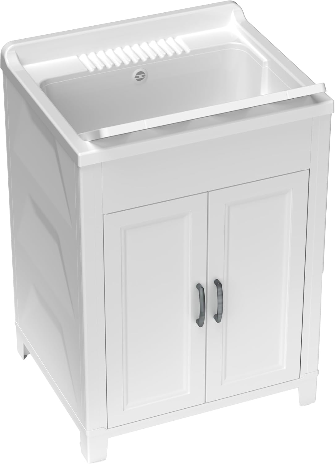 Lavandini di lavanderia e pluriuso, : Mobile lavatoio in resina di PP, Facile da montare, Vasca Resistente agli acidi di uso comune, Adventa 50P