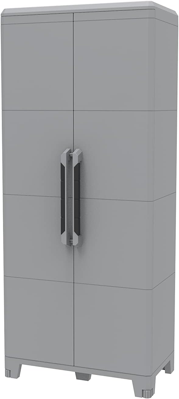 TERRY Armadio, Transforming Modular 4, Multifunzionale Alto, da Esterno Interno, Due Ante. Materiale: Plastica