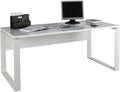 Composad Scrivanie, Scrivania della Linea DISEGNO con gambe in metallo, Scrivania PC Moderna, Studio, per Ufficio, Colore Bianco Laccato