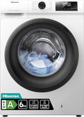Hisense WFQE6012EVM Lavatrice, – Slim a Carica Frontale 6 kg, 15 Programmi, Programma Rapido 15', Classe A, Vapore, Motore Inverter, Pause & Add